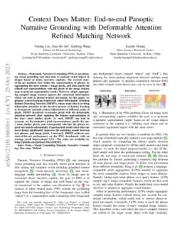 Context Does Matter: End-to-end Panoptic Narrative Grounding with
  Deformable Attention Refined Matching Network