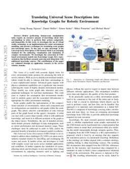 Translating Universal Scene Descriptions into Knowledge Graphs for
  Robotic Environment