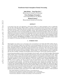 Transformer-based Atmospheric Density Forecasting