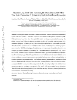 Quantum Long Short-Term Memory (QLSTM) vs Classical LSTM in Time Series
  Forecasting: A Comparative Study in Solar Power Forecasting