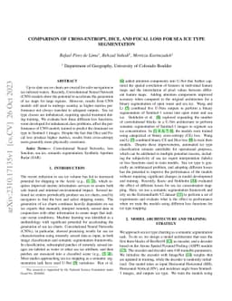 Comparison of Cross-Entropy, Dice, and Focal Loss for Sea Ice Type
  Segmentation