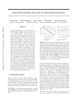 Large-Scale Gaussian Processes via Alternating Projection