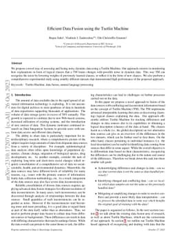 Efficient Data Fusion using the Tsetlin Machine