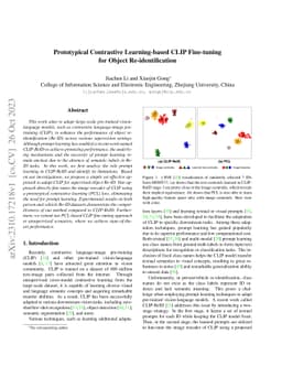 Prototypical Contrastive Learning-based CLIP Fine-tuning for Object
  Re-identification