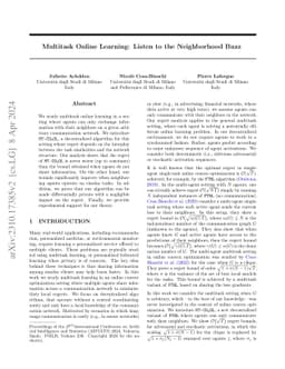 Multitask Online Learning: Listen to the Neighborhood Buzz