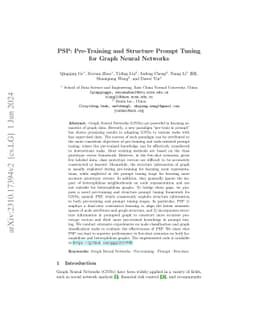 PSP: Pre-Training and Structure Prompt Tuning for Graph Neural Networks