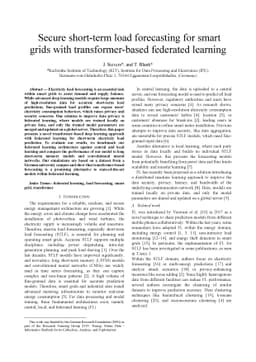 Secure short-term load forecasting for smart grids with
  transformer-based federated learning