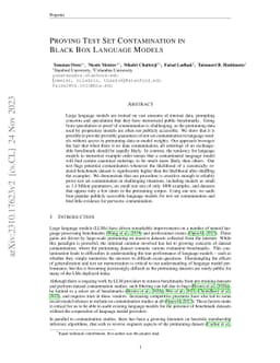 Proving Test Set Contamination in Black Box Language Models