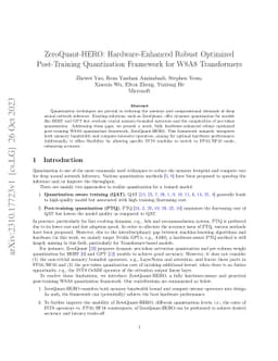 ZeroQuant-HERO: Hardware-Enhanced Robust Optimized Post-Training
  Quantization Framework for W8A8 Transformers