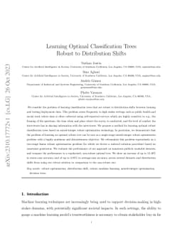 Learning Optimal Classification Trees Robust to Distribution Shifts