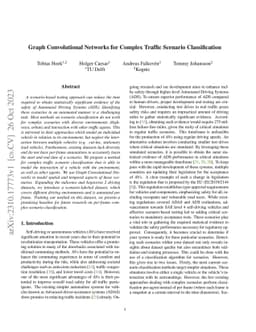 Graph Convolutional Networks for Complex Traffic Scenario Classification