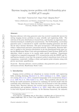 Bayesian imaging inverse problem with SA-Roundtrip prior via HMC-pCN
  sampler
