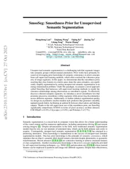 SmooSeg: Smoothness Prior for Unsupervised Semantic Segmentation