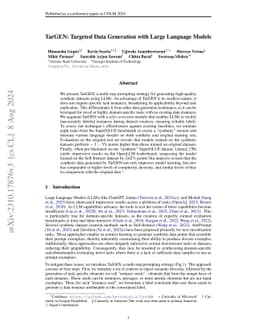 TarGEN: Targeted Data Generation with Large Language Models