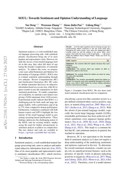 SOUL: Towards Sentiment and Opinion Understanding of Language