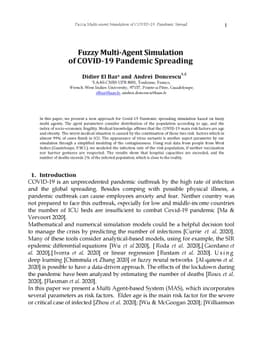 Fuzzy Multi-Agent Simulation of COVID-19 Pandemic Spreading