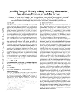 Unveiling Energy Efficiency in Deep Learning: Measurement, Prediction,
  and Scoring across Edge Devices