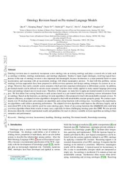 Ontology Revision based on Pre-trained Language Models