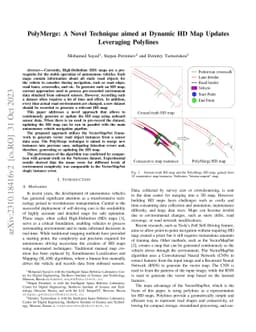 PolyMerge: A Novel Technique aimed at Dynamic HD Map Updates Leveraging
  Polylines