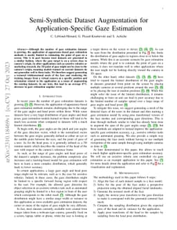 Semi-Synthetic Dataset Augmentation for Application-Specific Gaze
  Estimation