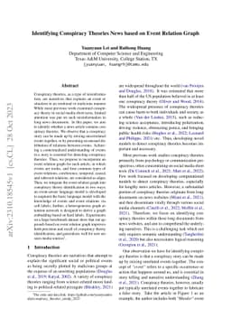 Identifying Conspiracy Theories News based on Event Relation Graph