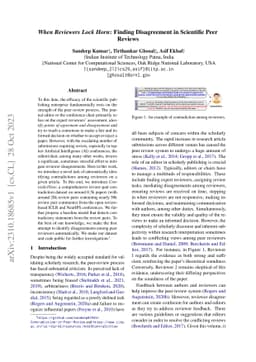 When Reviewers Lock Horn: Finding Disagreement in Scientific Peer
  Reviews