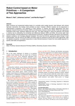 Robot Control based on Motor Primitives -- A Comparison of Two
  Approaches