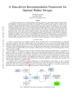 A Data-driven Recommendation Framework for Optimal Walker Designs