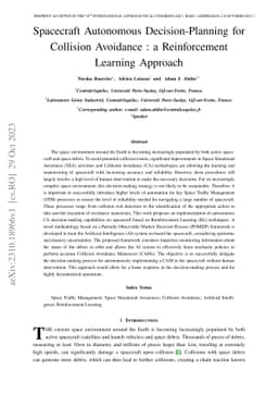 Spacecraft Autonomous Decision-Planning for Collision Avoidance: a
  Reinforcement Learning Approach