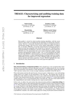 TRIAGE: Characterizing and auditing training data for improved
  regression