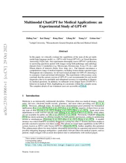 Multimodal ChatGPT for Medical Applications: an Experimental Study of
  GPT-4V