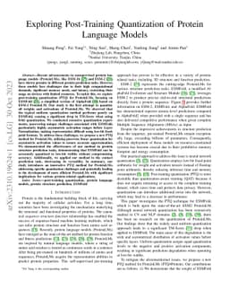 Exploring Post-Training Quantization of Protein Language Models