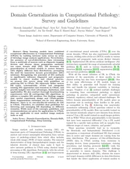 Domain Generalization in Computational Pathology: Survey and Guidelines