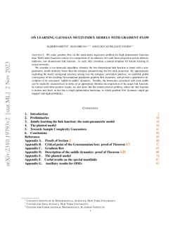 On Learning Gaussian Multi-index Models with Gradient Flow