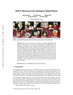 DEFT: Dexterous Fine-Tuning for Real-World Hand Policies