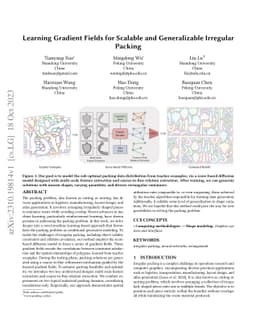 Learning Gradient Fields for Scalable and Generalizable Irregular
  Packing