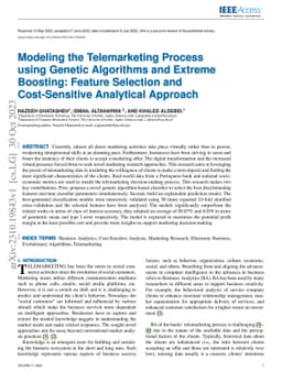 Modeling the Telemarketing Process using Genetic Algorithms and Extreme
  Boosting: Feature Selection and Cost-Sensitive Analytical Approach