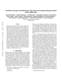 AutoMixer for Improved Multivariate Time-Series Forecasting on Business
  and IT Observability Data