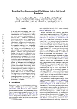 Towards a Deep Understanding of Multilingual End-to-End Speech
  Translation