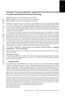 Amoeba: Circumventing ML-supported Network Censorship via Adversarial
  Reinforcement Learning