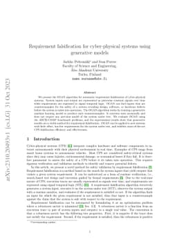 Requirement falsification for cyber-physical systems using generative models