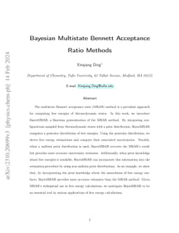 Bayesian Multistate Bennett Acceptance Ratio Methods