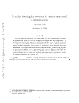 Machine learning for accuracy in density functional approximations