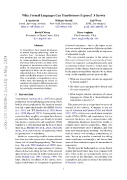 What Formal Languages Can Transformers Express? A Survey