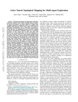 Active Neural Topological Mapping for Multi-Agent Exploration