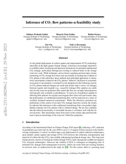 Inference of CO2 flow patterns -- a feasibility study