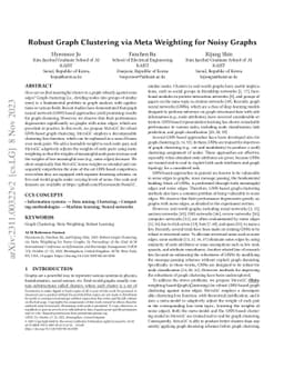 Robust Graph Clustering via Meta Weighting for Noisy Graphs