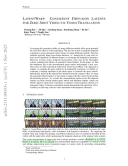 LatentWarp: Consistent Diffusion Latents for Zero-Shot Video-to-Video
  Translation