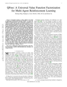 QFree: A Universal Value Function Factorization for Multi-Agent
  Reinforcement Learning