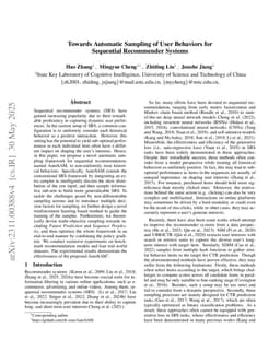 Towards Automatic Sampling of User Behaviors for Sequential Recommender Systems
